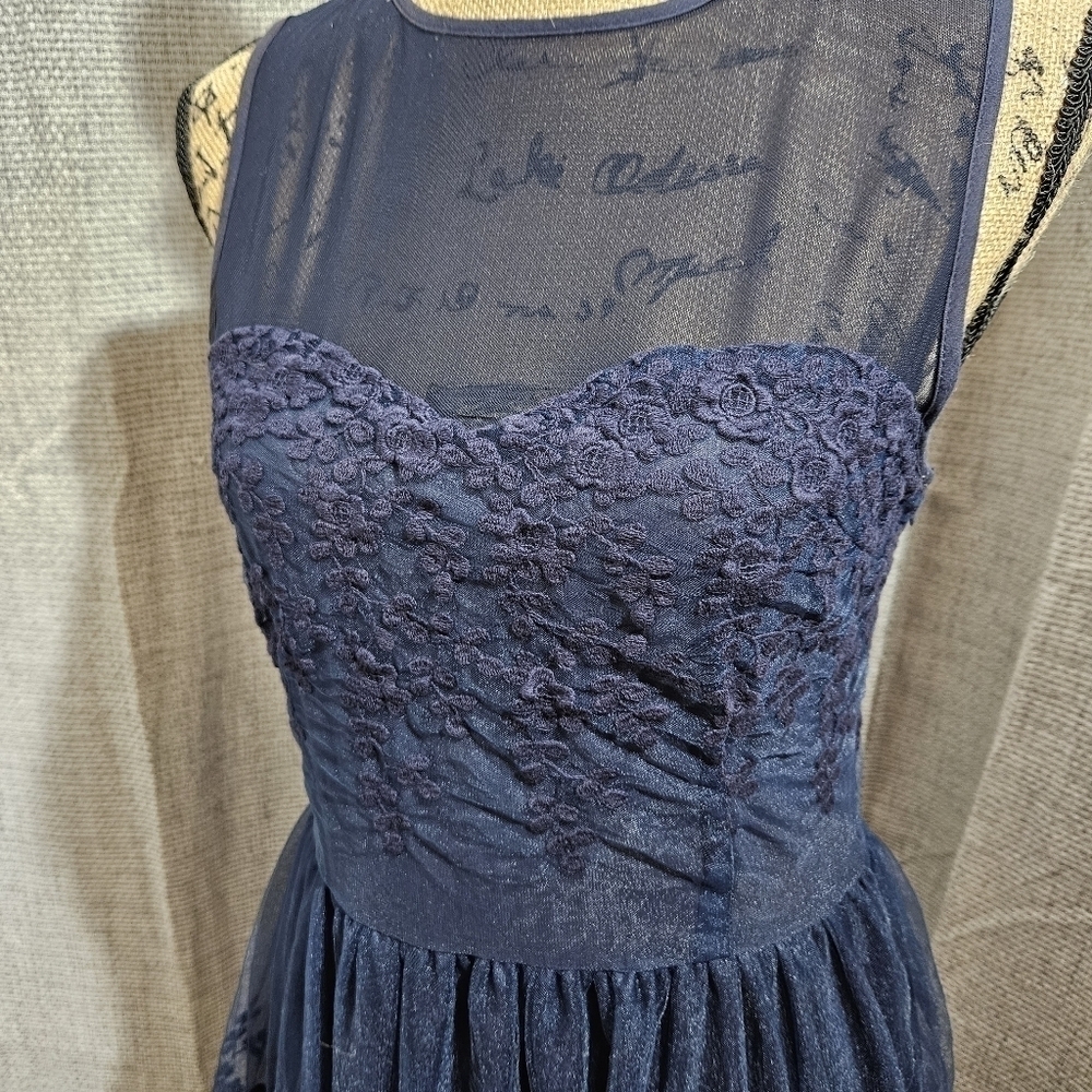 Annabella Navy Blue Semi-Formal/Homecoming/Bridesmaid Dress Size M - Picture 3 of 11